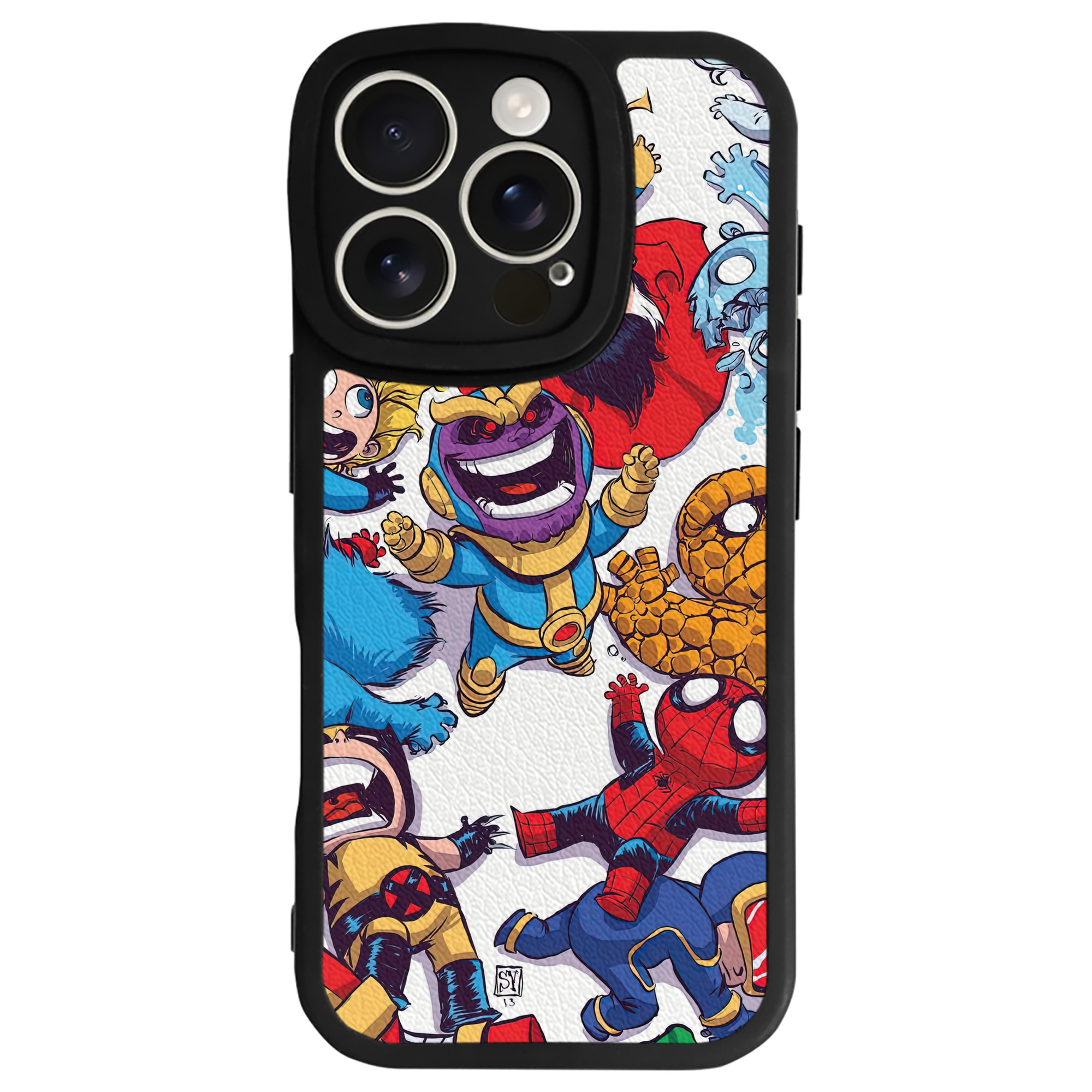 Spider Man スパイダーマン 【iPhone 16シリーズ対応】シリコンスマホケース（レザー調） 材質：シリコン